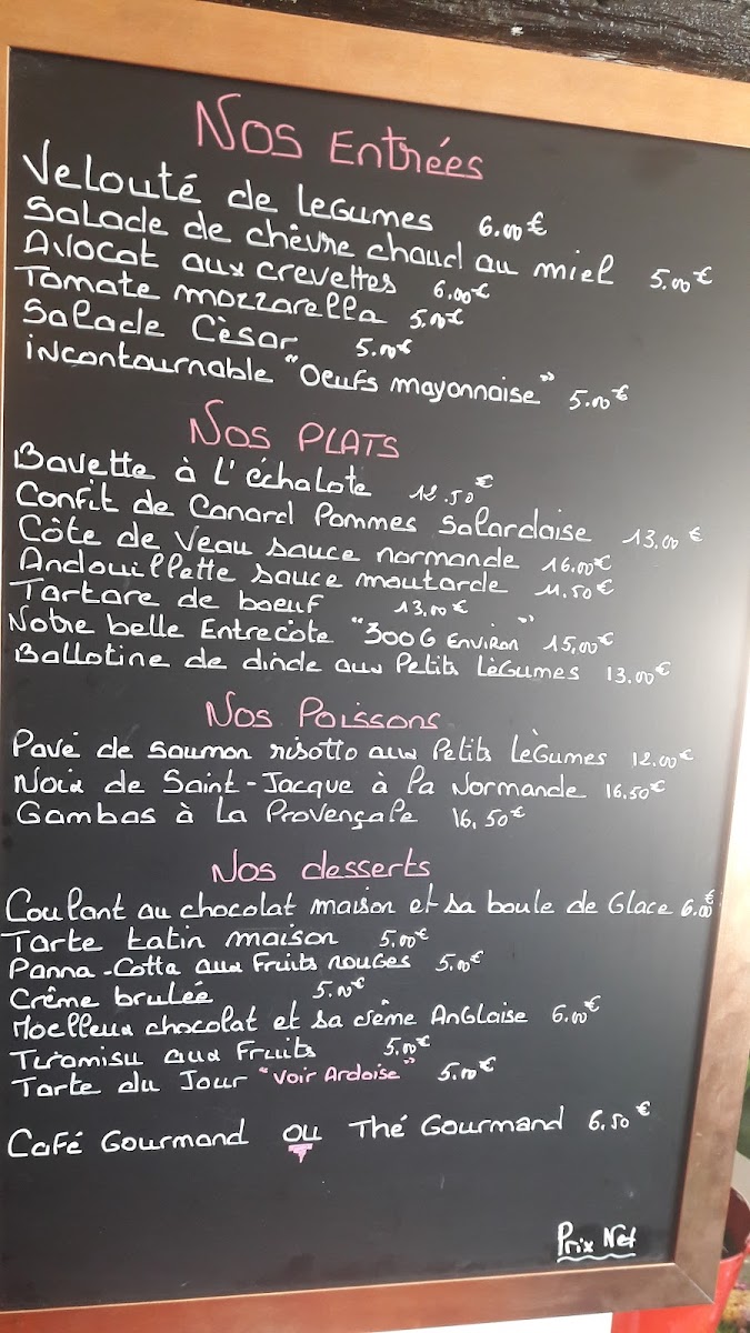 Menu Bistrot 13-4